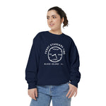 Ferry Standard Time crewneck: white clock face reading Now-ish, Soon, Later and Fog, Block Island R.I. — view 29