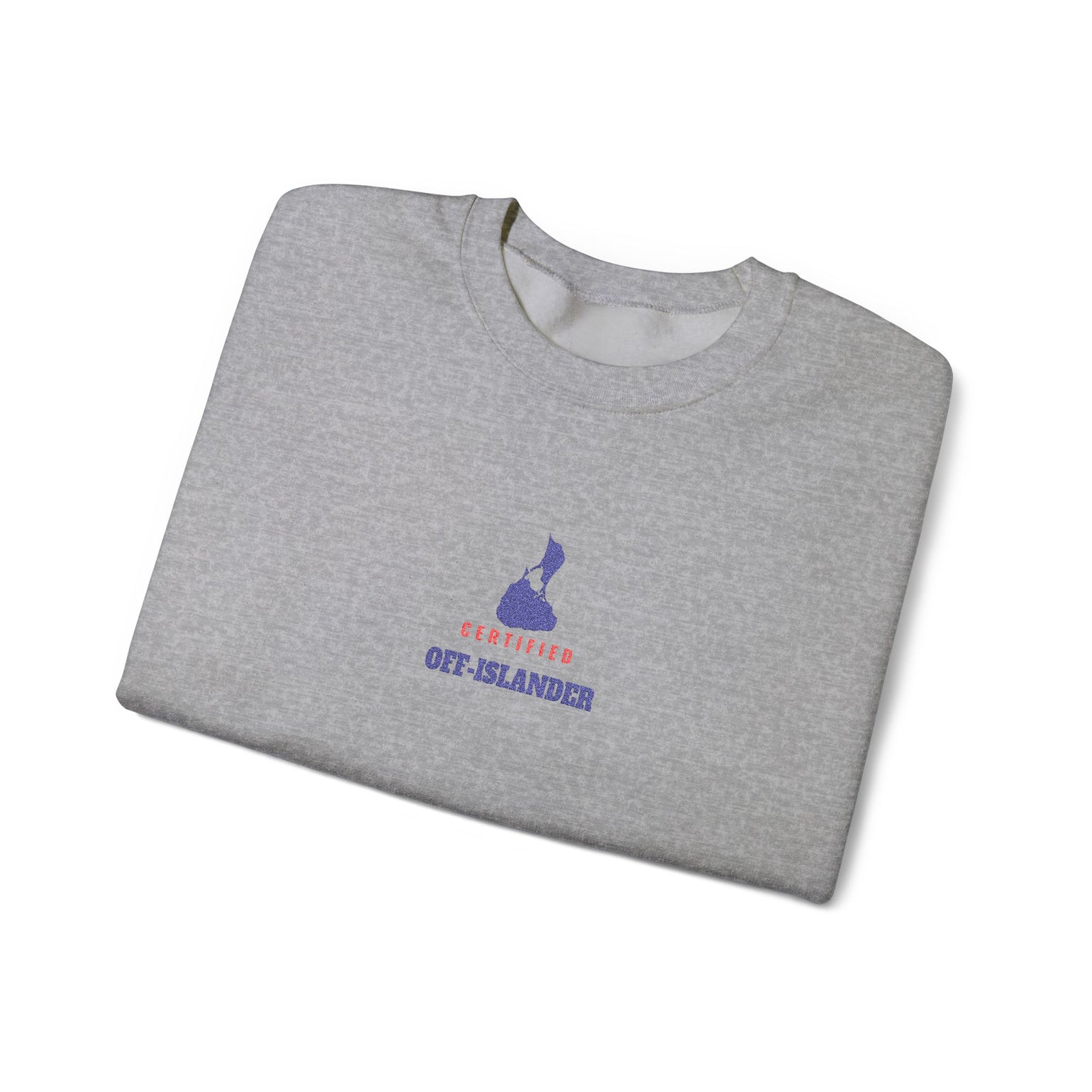 Certified Off-Islander Embroidered Block Island Crewneck