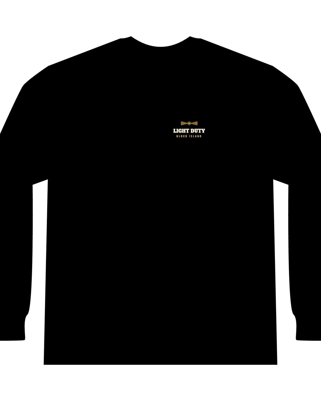 Light Duty Block Island lighthouses men's thermal long sleeve in Black - BlockBoundRI
