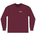 Light Duty Block Island lighthouses men's thermal long sleeve in Maroon - BlockBoundRI