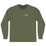 Light Duty Block Island lighthouses men's thermal long sleeve in Military Green - BlockBoundRI