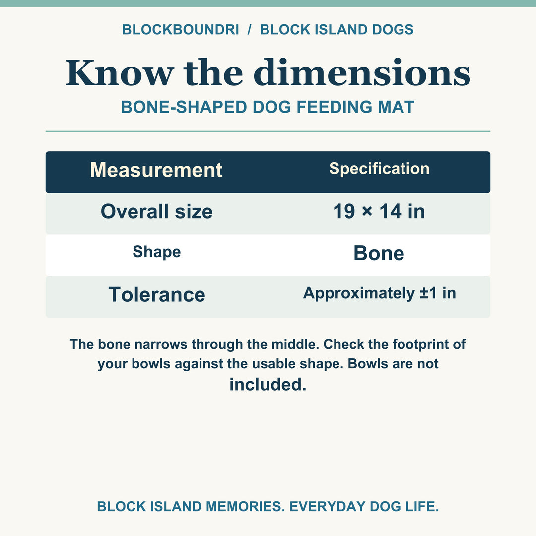 Block Island Bone Feeding Mat — Old Harbor Mess Hall