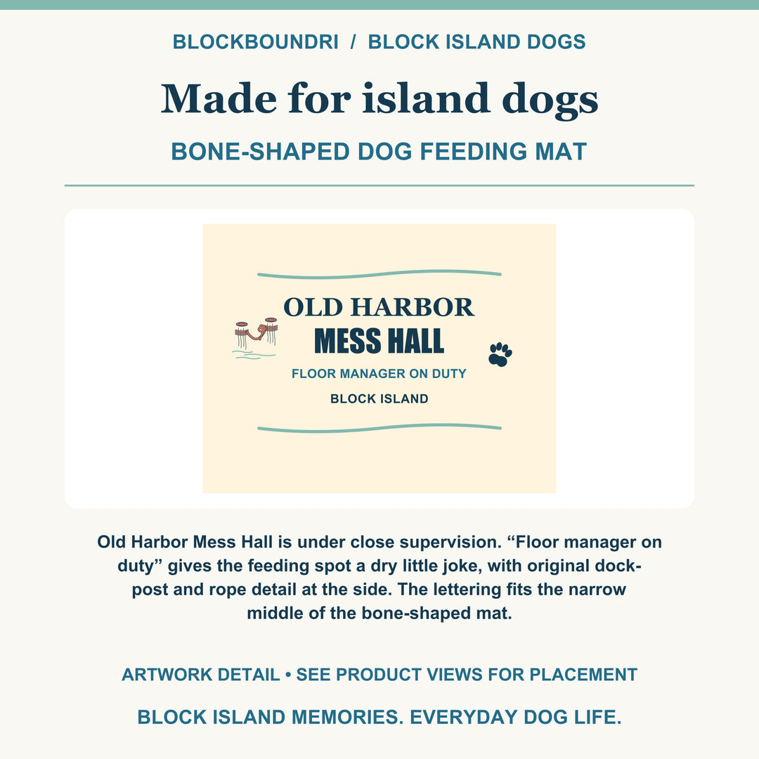Block Island Bone Feeding Mat — Old Harbor Mess Hall