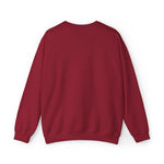 Crewneck sweatshirt with Christmas on Block Island in gold metallic italic lettering