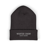 Winter Crew Block Island embroidered beanie in Dark Grey - BlockBoundRI