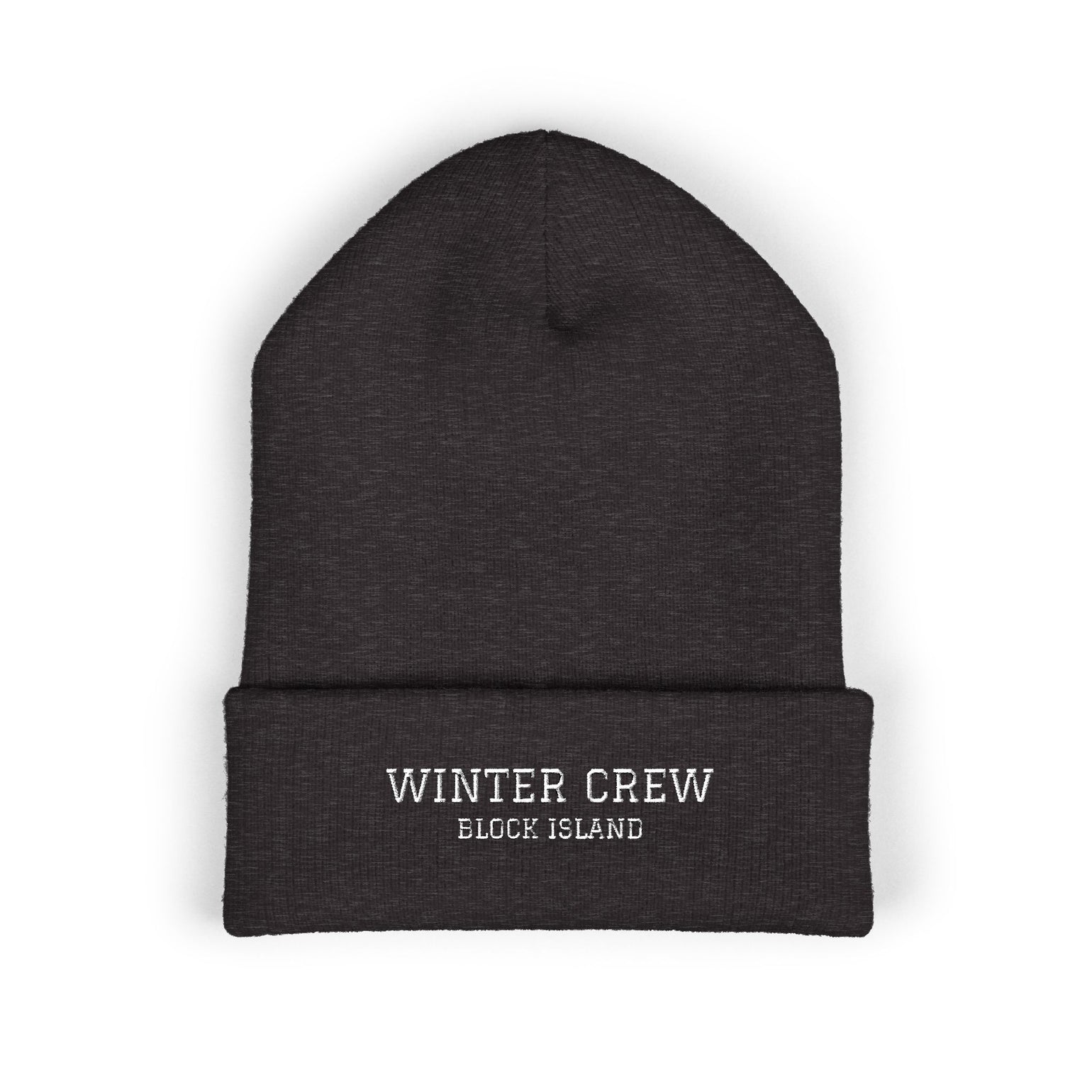 Winter Crew Block Island embroidered beanie in Dark Grey - BlockBoundRI