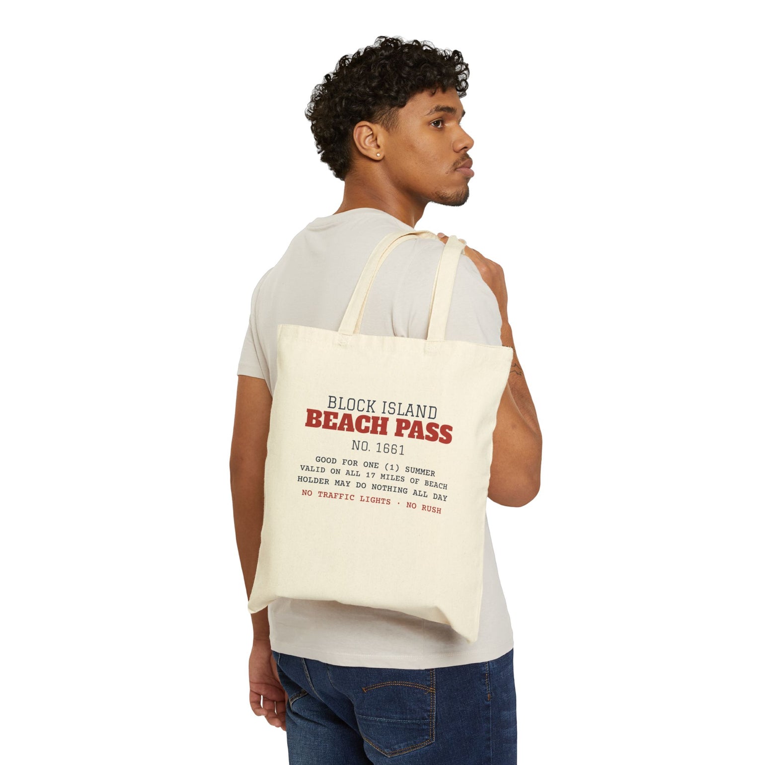 Block Island Beach Pass Canvas Tote Bag by BlockBoundRI, photo 3