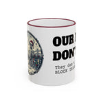 Our Deer Don't Fly Mug, Block Island Christmas in Maroon, BlockBoundRI