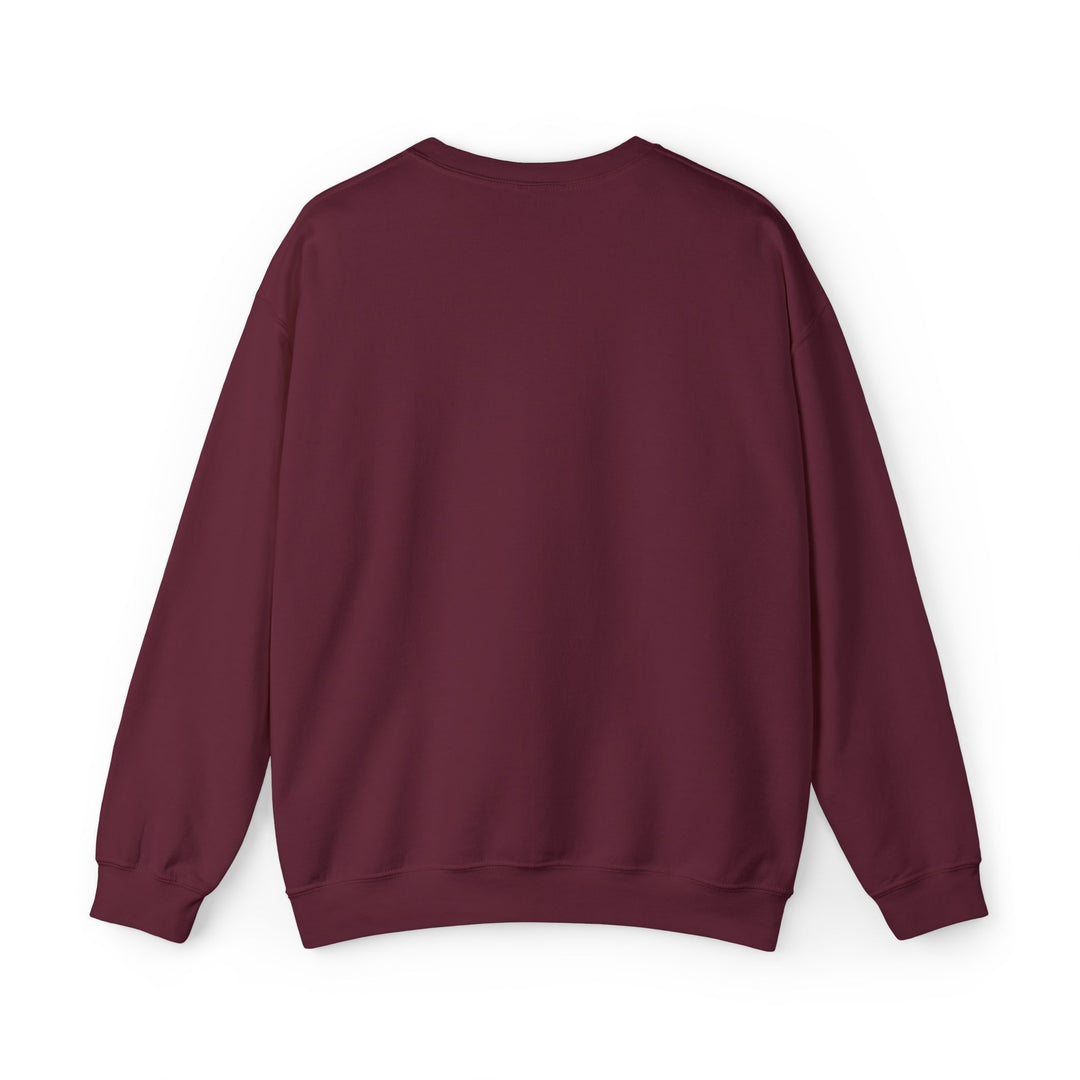 Crewneck sweatshirt with Block Island in raised puff print letters across the chest