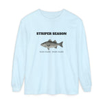 Striper Season Long Sleeve Shirt, Block Island Fishing in Chambray, BlockBoundRI