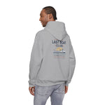 Last Boat Club hoodie: M/V BLOCK ISLAND ferry against a striped sunset, Block Island R.I. — view 43