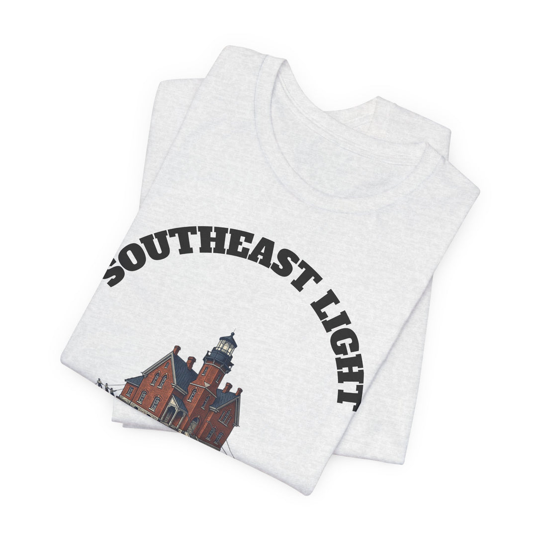 Southeast Light Lighthouse T-Shirt, Block Island by BlockBoundRI, photo 11