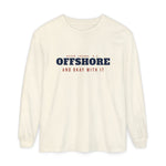 Offshore and Okay With It Block Island long sleeve tee in Ivory - BlockBoundRI