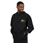 Champion packable anorak with embroidered Mohegan Bluffs cliff and surf mark on the left chest — view 18
