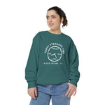 Ferry Standard Time crewneck: white clock face reading Now-ish, Soon, Later and Fog, Block Island R.I. — view 15