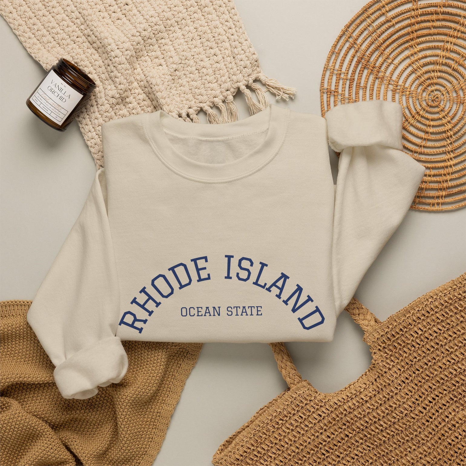 Rhode Island Varsity Crewneck Sweatshirt by BlockBoundRI, photo 9
