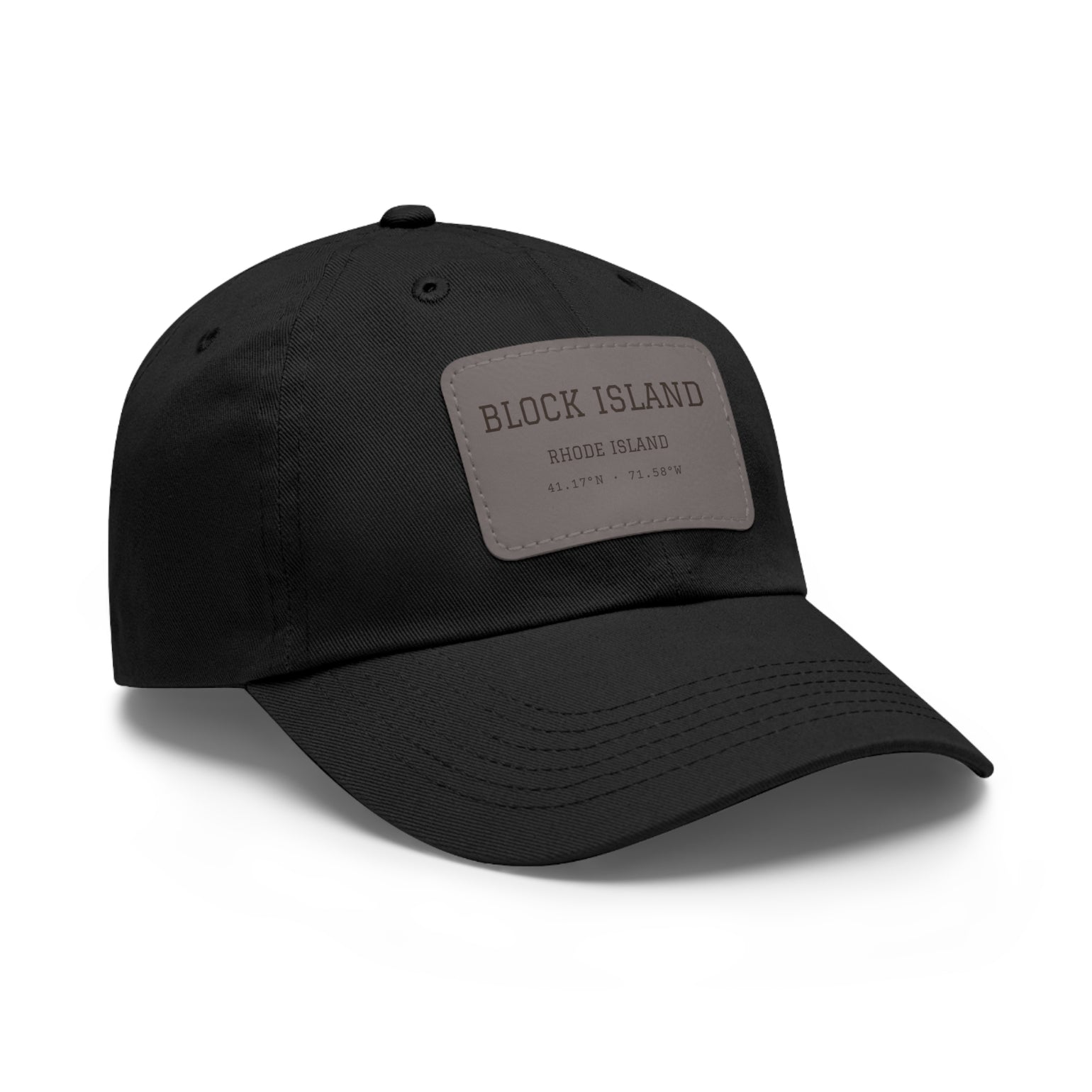 Block Island Coordinates Leather Patch Hat by BlockBoundRI, photo 8