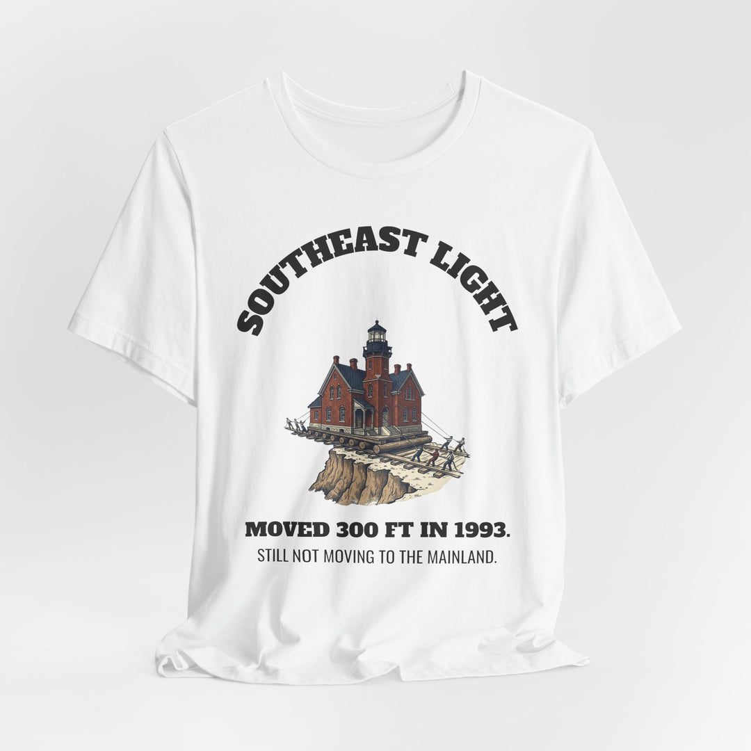 Southeast Light Lighthouse T-Shirt, Block Island by BlockBoundRI, photo 9