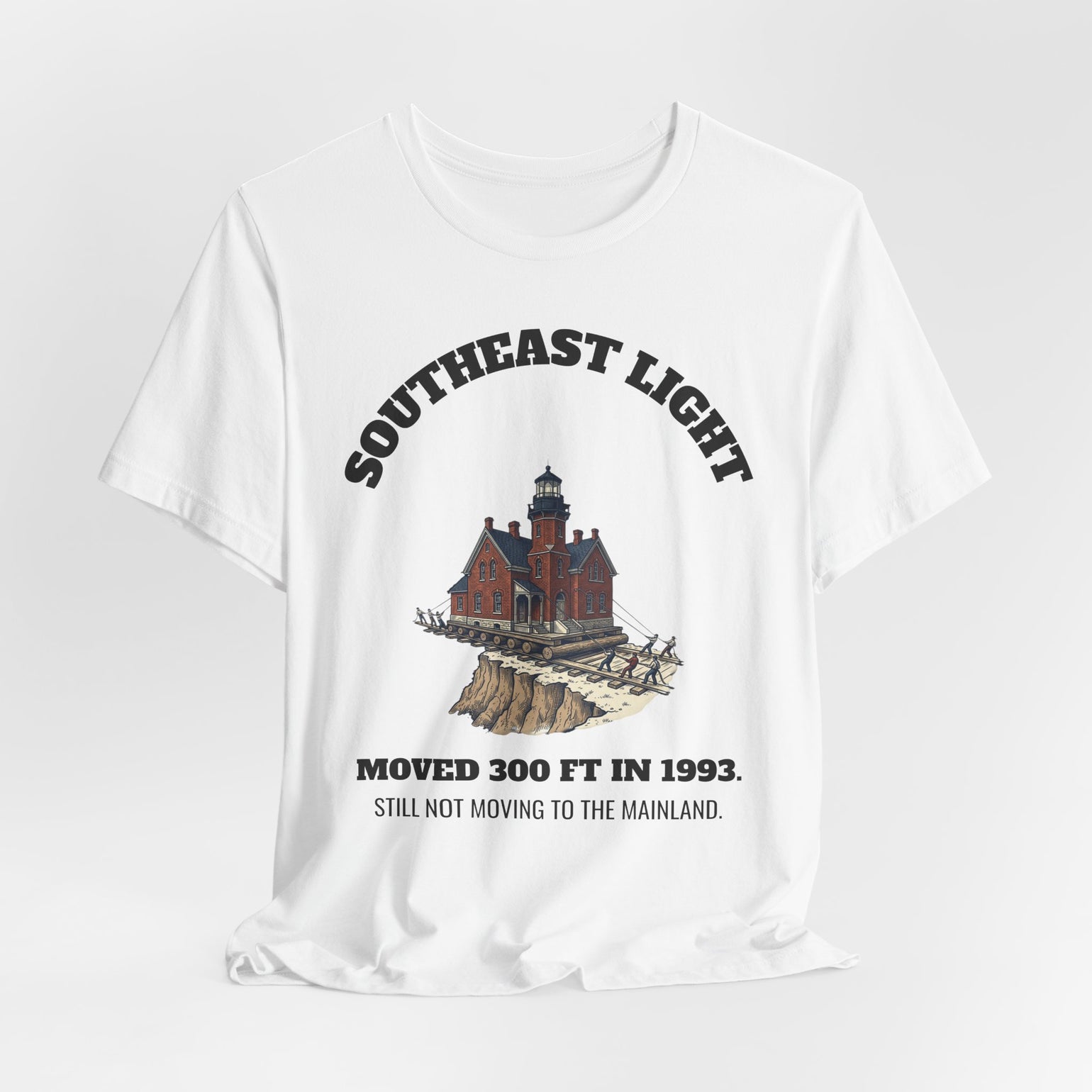 Southeast Light Lighthouse T-Shirt, Block Island by BlockBoundRI, photo 9