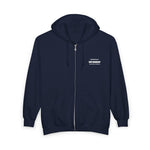 Technically New Shoreham Block Island full-zip hoodie in Navy, front - BlockBoundRI