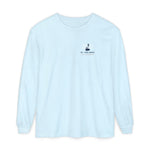 Block Island Fog Index long sleeve: five fog levels from Clear to Island Classic with ferry illustrations — view 4