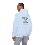 Last Boat Club hoodie: M/V BLOCK ISLAND ferry against a striped sunset, Block Island R.I. — view 56
