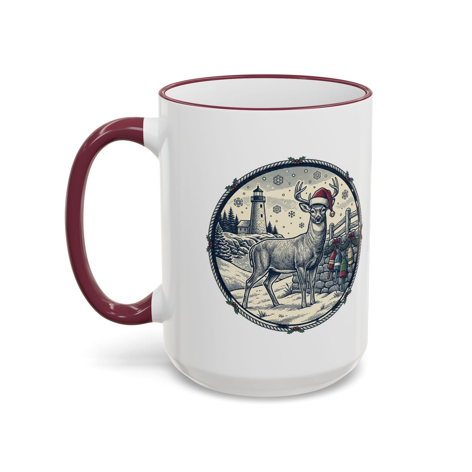 Our Deer Don't Fly Mug, Block Island Christmas by BlockBoundRI, photo 12