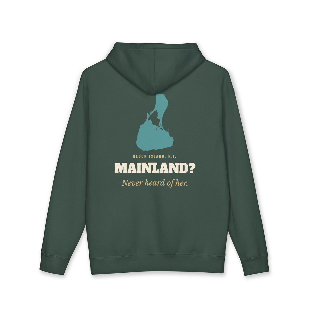 Mainland? Never Heard of Her Block Island heavyweight hoodie, additional view - BlockBoundRI