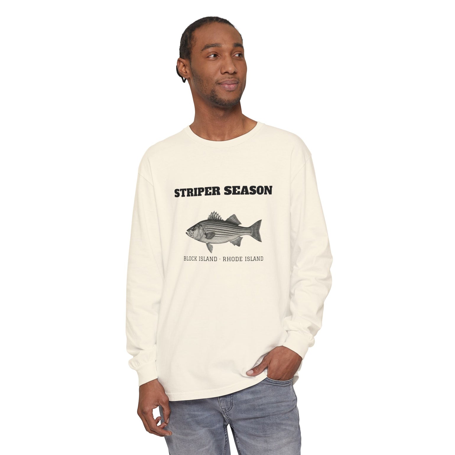 Striper Season Long Sleeve Shirt, Block Island Fishing by BlockBoundRI, photo 8
