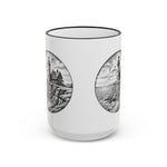 Southeast Light Mug, Block Island Lighthouse in Black, BlockBoundRI
