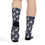 Block Island island-pattern crew socks - view 4 - BlockBoundRI