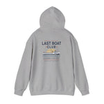 Last Boat Club hoodie: M/V BLOCK ISLAND ferry against a striped sunset, Block Island R.I. — view 32