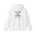 Last Boat Club hoodie: M/V BLOCK ISLAND ferry against a striped sunset, Block Island R.I. — view 5