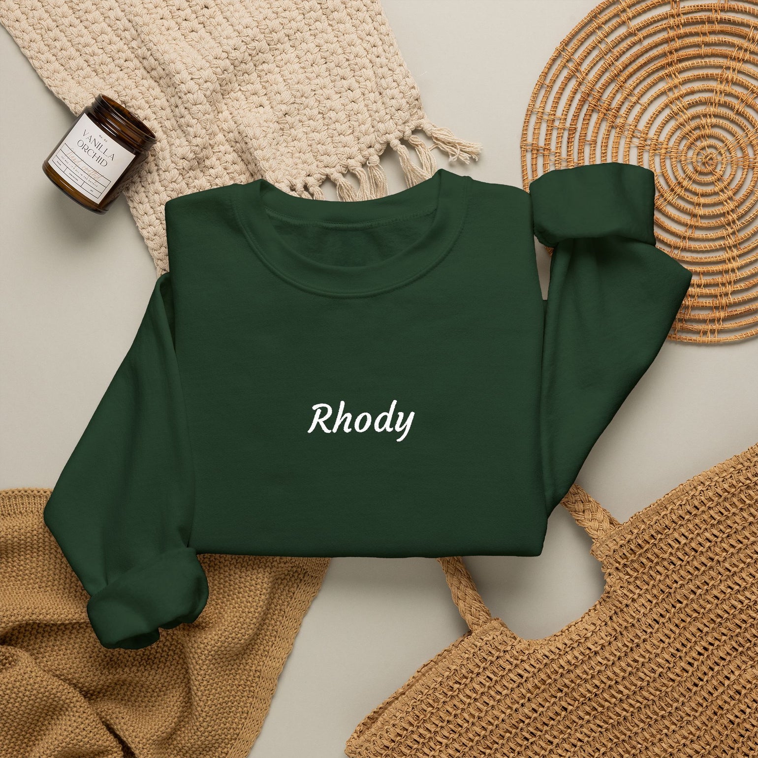 Rhody Embroidered Crewneck, Rhode Island Sweatshirt by BlockBoundRI, photo 10
