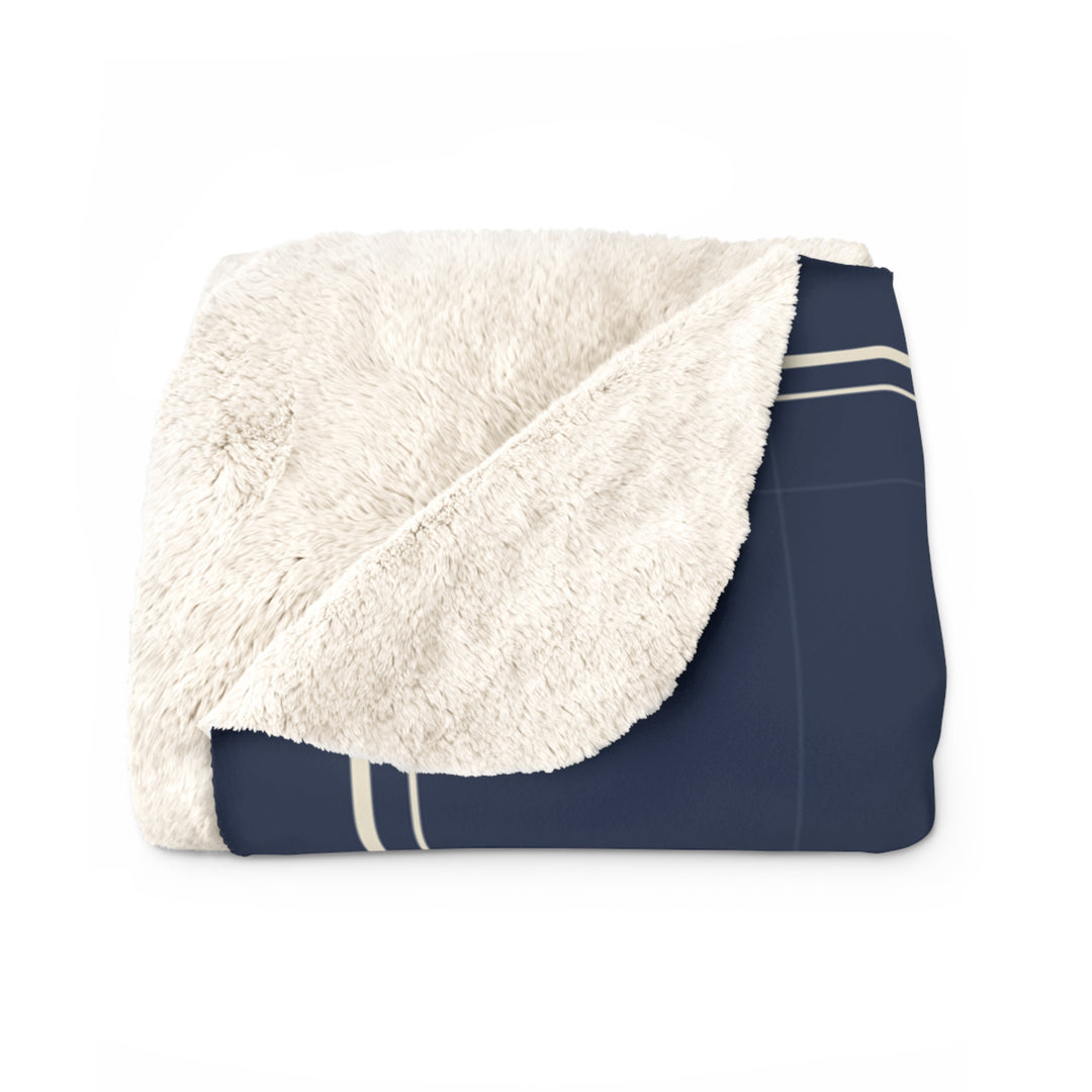 Block Island navy sherpa map blanket - view 7 - BlockBoundRI