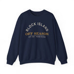 Block Island Off Season Crewneck Sweatshirt in Navy, BlockBoundRI