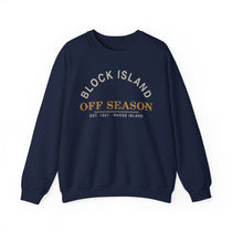Block Island Off Season Crewneck Sweatshirt in Navy, BlockBoundRI