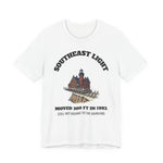 Southeast Light Lighthouse T-Shirt, Block Island in White, BlockBoundRI