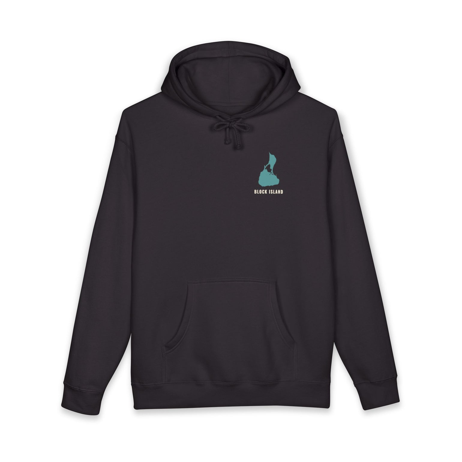 Mainland? Never Heard of Her Block Island heavyweight hoodie in Black - BlockBoundRI