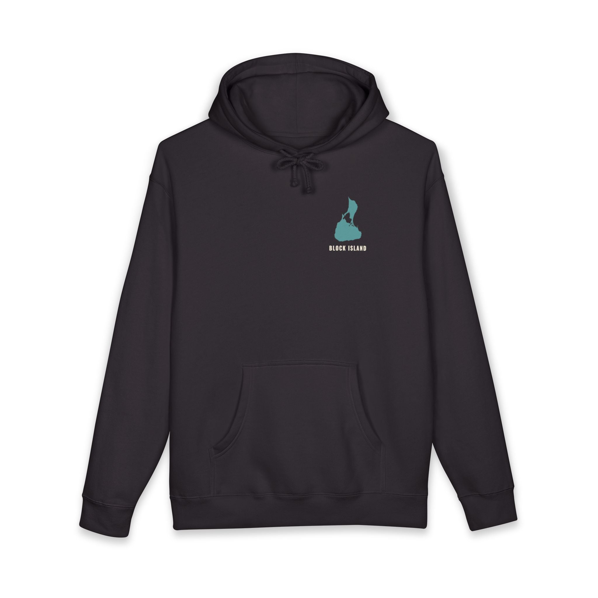 Mainland? Never Heard of Her Block Island heavyweight hoodie in Black - BlockBoundRI