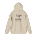 Last Boat Club hoodie: M/V BLOCK ISLAND ferry against a striped sunset, Block Island R.I. — view 19