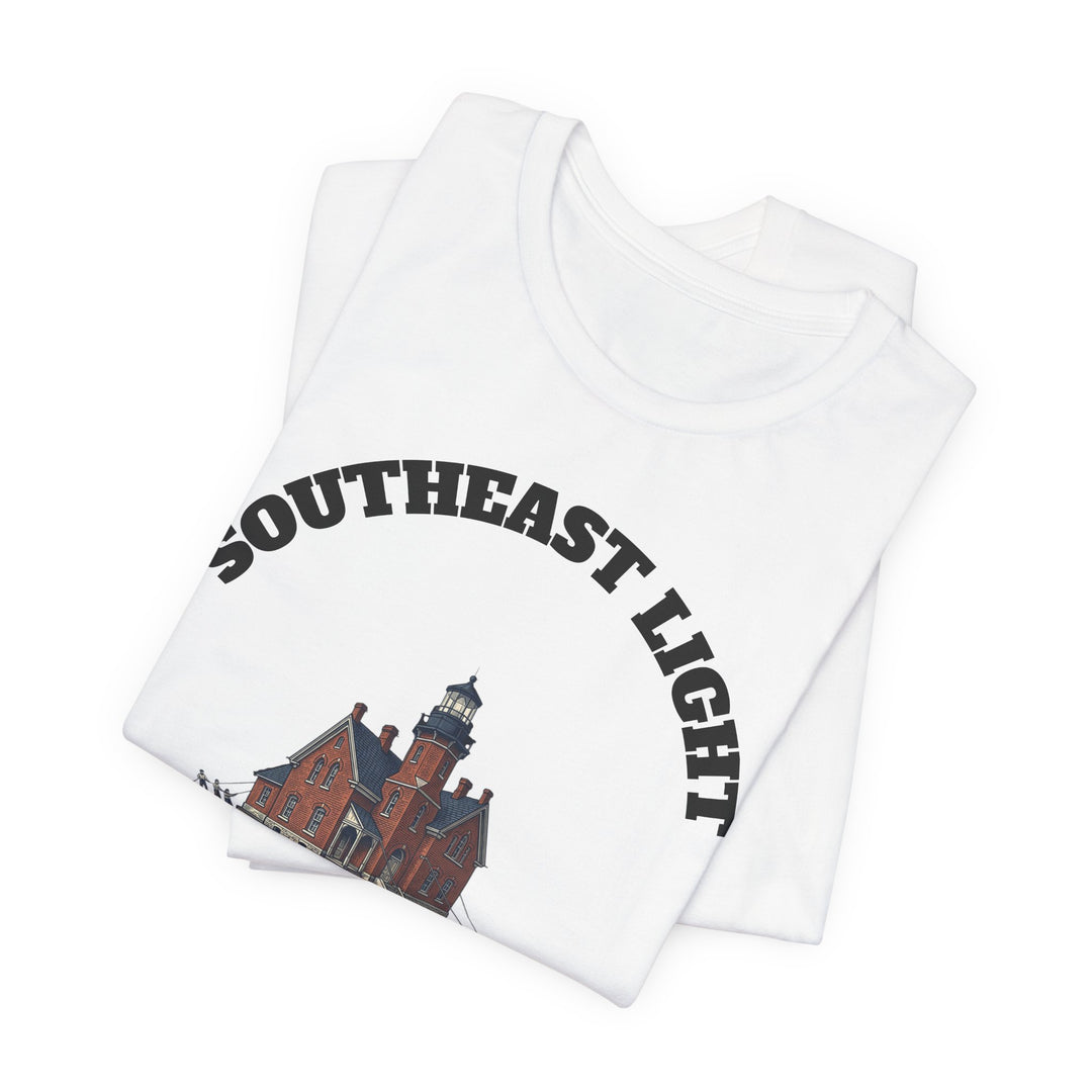 Southeast Light Lighthouse T-Shirt, Block Island by BlockBoundRI, photo 8