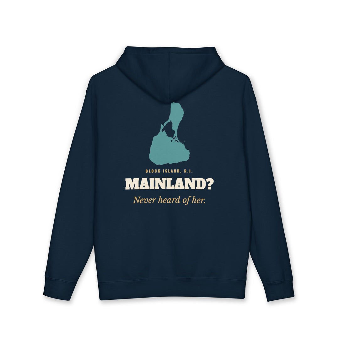 Mainland? Never Heard of Her Block Island heavyweight hoodie, additional view - BlockBoundRI