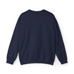 Crewneck sweatshirt with Christmas on Block Island in gold metallic italic lettering