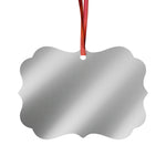 Merry and Bright Block Island lighthouses aluminum Christmas ornament, view 2 - BlockBoundRI