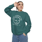 Ferry Standard Time crewneck: white clock face reading Now-ish, Soon, Later and Fog, Block Island R.I. — view 18