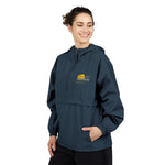 Champion packable anorak with embroidered Mohegan Bluffs cliff and surf mark on the left chest — view 16