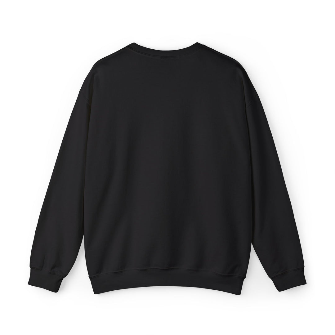 Crewneck sweatshirt with Christmas on Block Island in gold metallic italic lettering