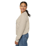 Smiling woman turned sideways in the sand I Waited in the Standby Line Rhode Island sweatshirt