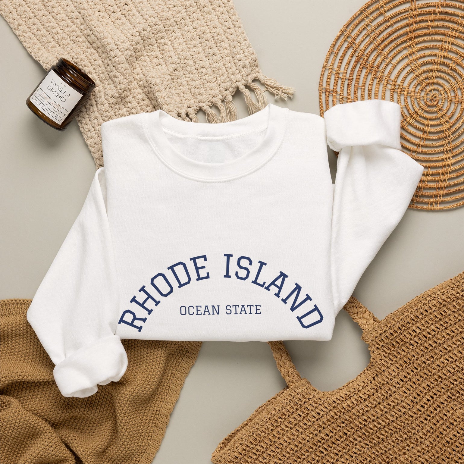 Rhode Island Varsity Crewneck Sweatshirt by BlockBoundRI, photo 6